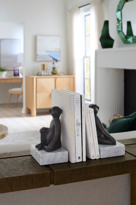 Decorating Essentials Contemporary Gold Leaf Bookend Set