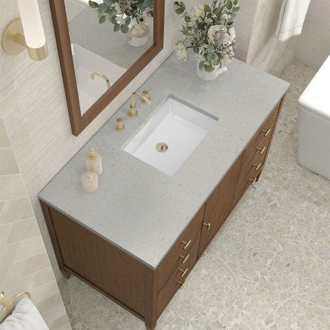 James Martin Furniture Myrrin Mid Century Bathroom Vanity