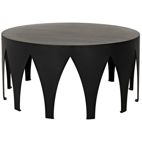 Global Eclecticist Modern Drum Round Coffee Table