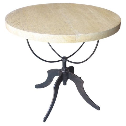 Industrial Creative Adjustable Height Round Accent Table