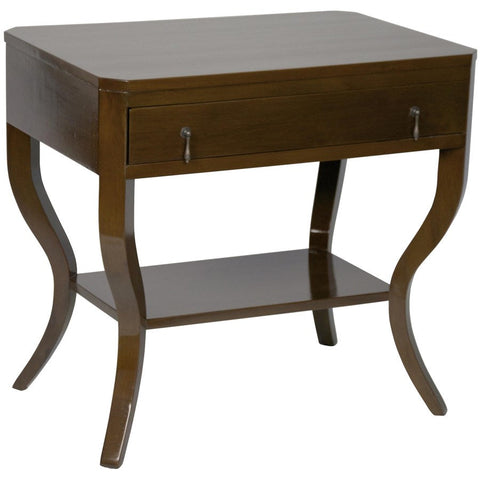 Weldon Artful Traditionalist Rectangle Accent Table with Arced Legs