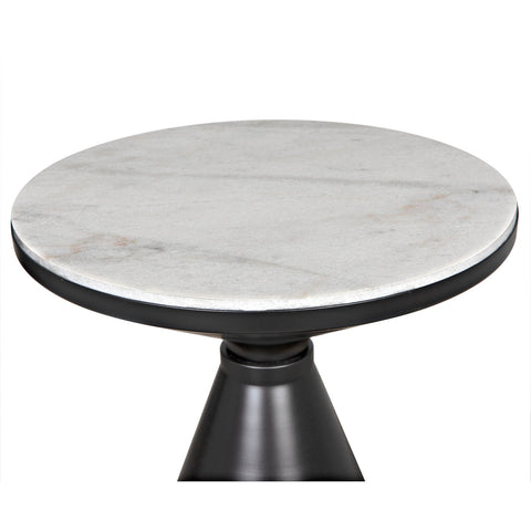 Noir Modern Curved Drum Center Table Accent Table