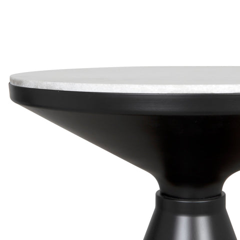 Noir Modern Curved Drum Center Table Accent Table