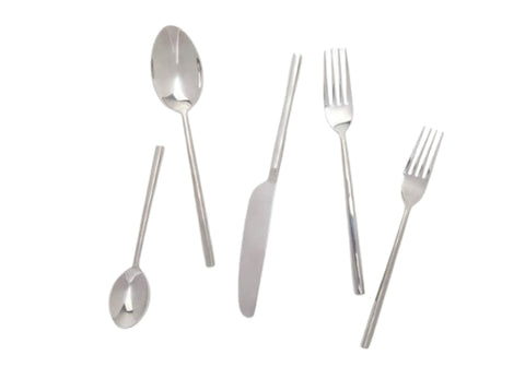 GWEN FLATWARE SET | Polished Silver