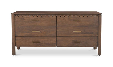 Modern Double Dresser with Pull Handles Drawer Chest