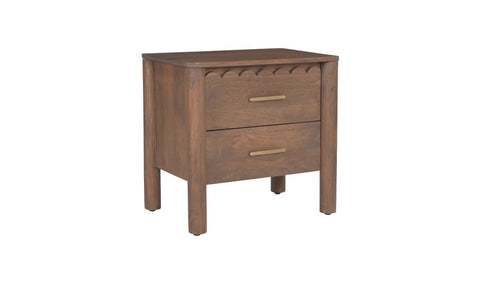 Wiley Artful Traditionalist Scalloped Modern Nightstand