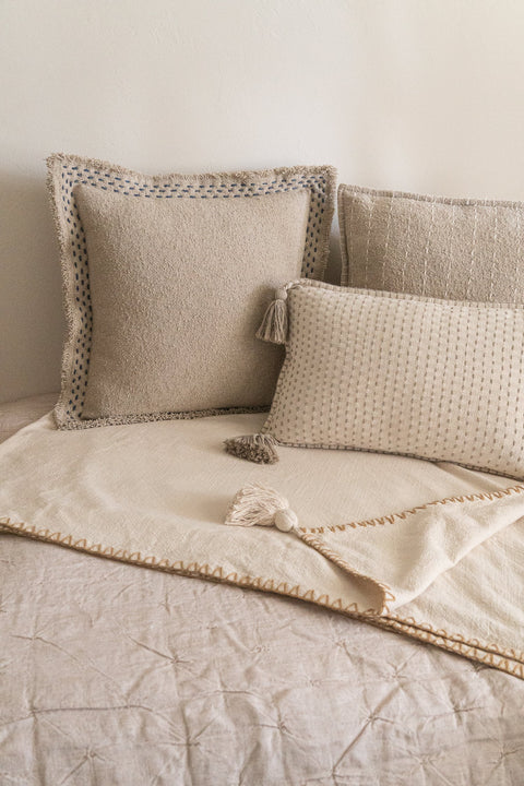 Anaya Classic Bohemian Handcrafted Pillow Cover with Embroidery - 20 x 20