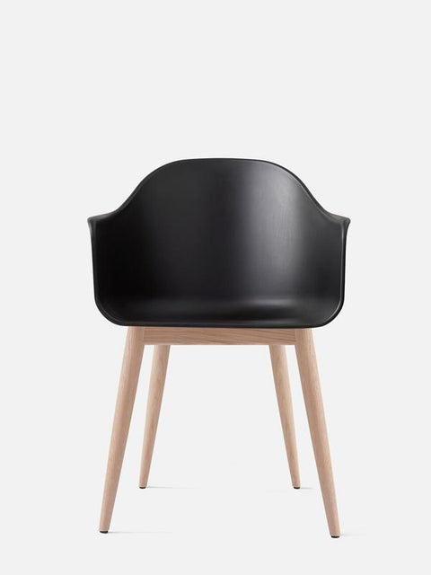 Timeless Minimalist Oak Barrel Back Dining Armchair