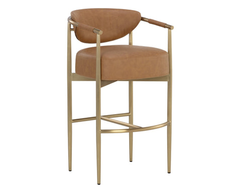 Timeless Minimalist Barrel Back Modern Upholstered Bar Stool