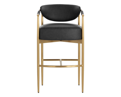 Timeless Minimalist Barrel Back Modern Upholstered Bar Stool