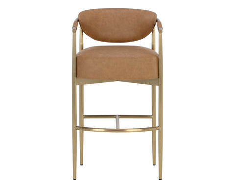 Timeless Minimalist Barrel Back Modern Upholstered Bar Stool