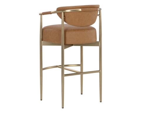 Timeless Minimalist Barrel Back Modern Upholstered Bar Stool