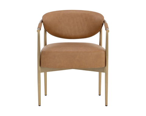 Timeless Minimalist Upholstered Modern Barrel Dining Armchair