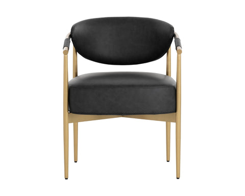Timeless Minimalist Upholstered Modern Barrel Dining Armchair