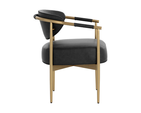 Timeless Minimalist Upholstered Modern Barrel Dining Armchair