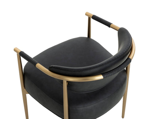 Timeless Minimalist Upholstered Modern Barrel Dining Armchair