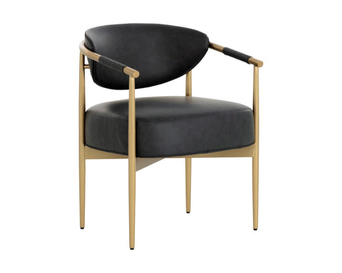 Timeless Minimalist Upholstered Modern Barrel Dining Armchair