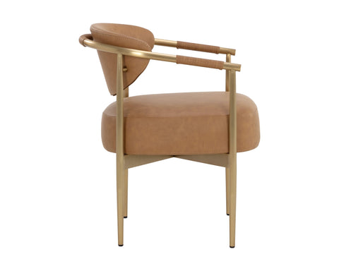 Timeless Minimalist Upholstered Modern Barrel Dining Armchair
