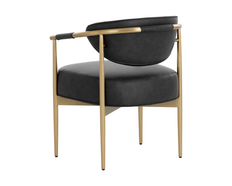 Timeless Minimalist Upholstered Modern Barrel Dining Armchair
