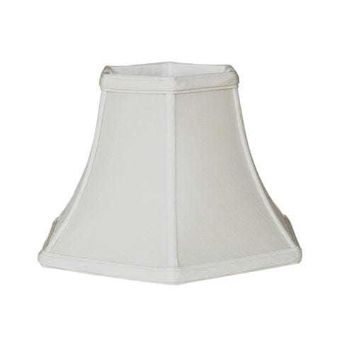 Hexagon Bell 100% Pongee Silk Lamp Shade - Egg Shell