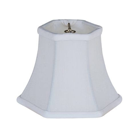 Hexagon Bell 100% Pongee Silk Lamp Shade - Oyster