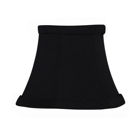 Hexagon Bell Anna Rayon Lamp Shade - Black Gold Lining