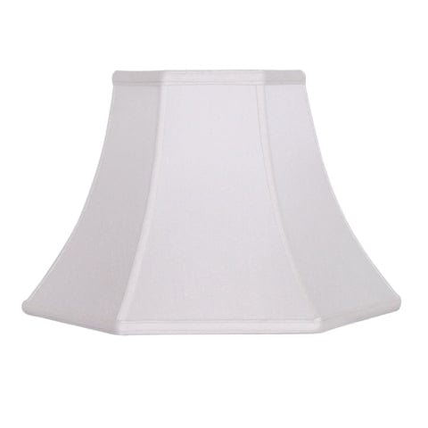 Hexagon Bell Supreme Satin Lamp Shade - White