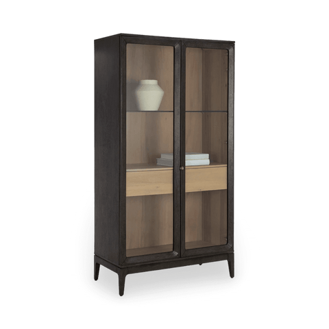 Cecilia Mid Century Display Cabinet with Matte Finish