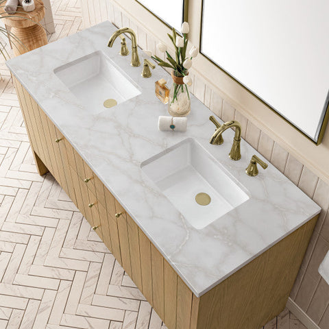 Hudson Modern Double Equal Bowl Bathroom Vanity