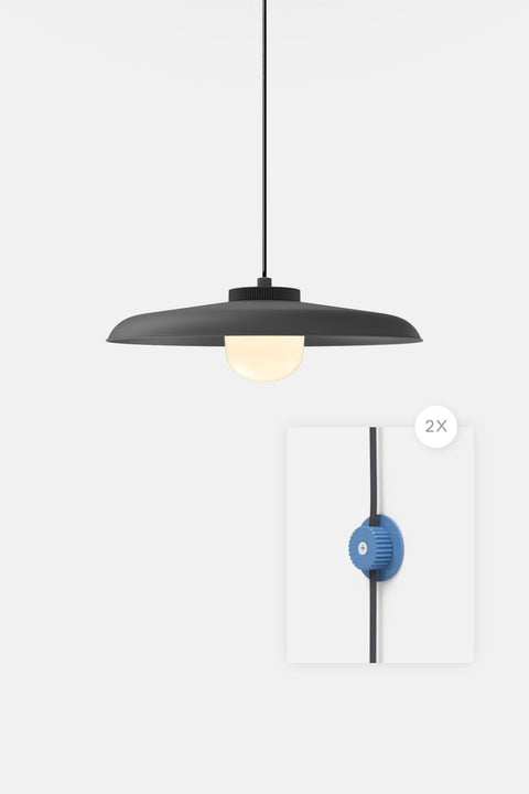 Hoist Pendant Plug-In - Large Glass Diffuser - Large Shade