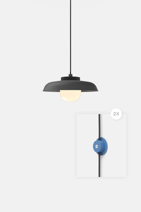 Hoist Pendant Plug-In - Large Glass Diffuser - Medium Shade