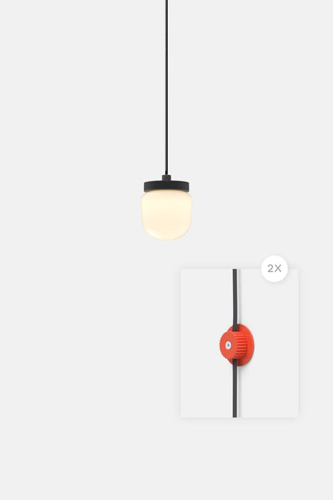 Hoist Pendant Plug-In - Large Glass Diffuser - No Shade