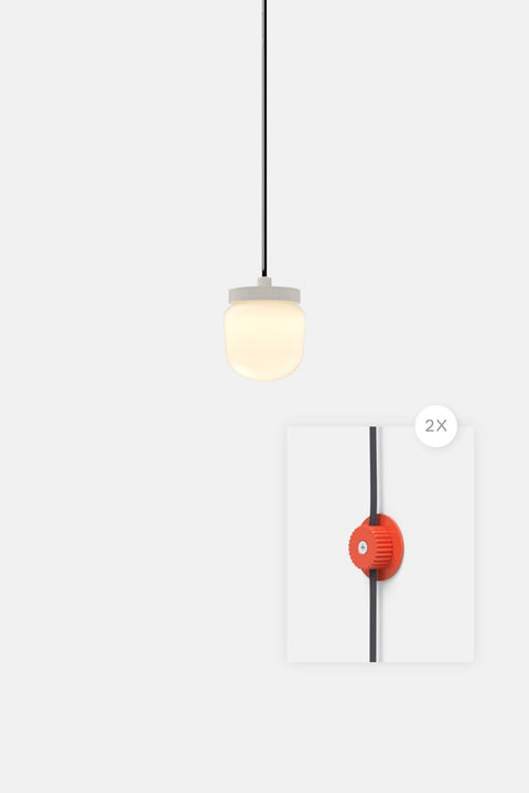 Hoist Pendant Plug-In - Large Glass Diffuser - No Shade