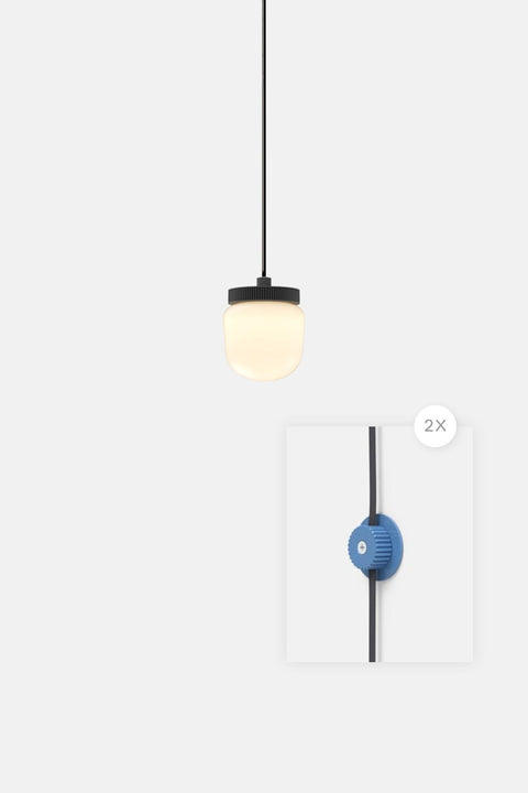 Hoist Pendant Plug-In - Large Glass Diffuser - No Shade