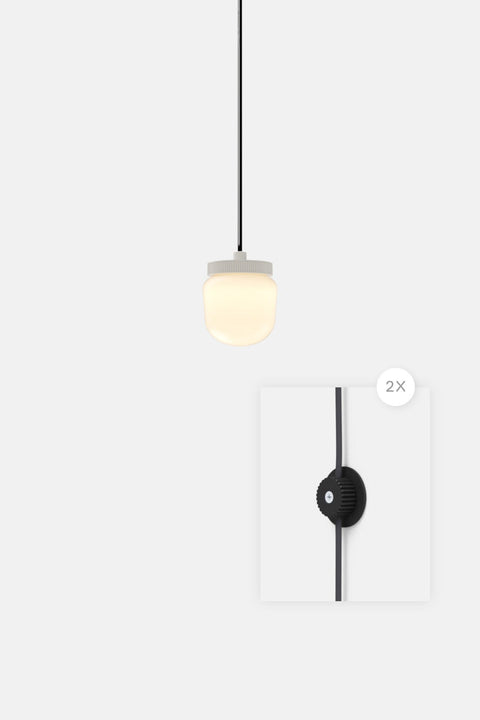 Hoist Pendant Plug-In - Large Glass Diffuser - No Shade