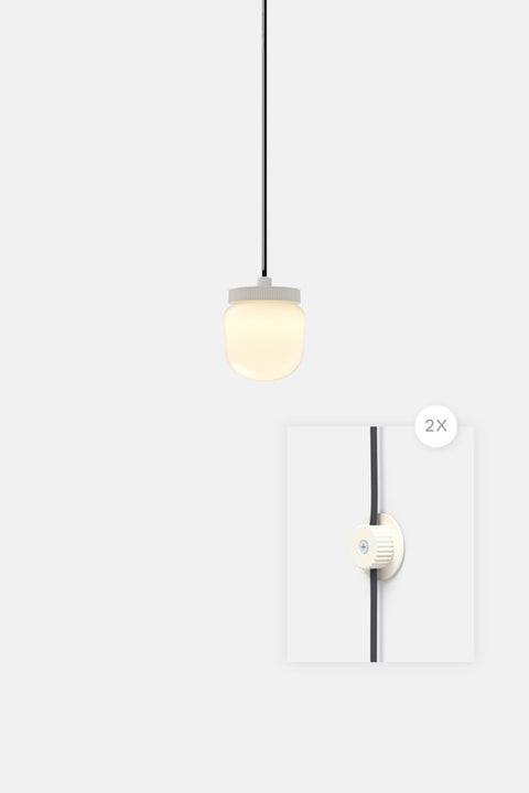 Hoist Pendant Plug-In - Large Glass Diffuser - No Shade