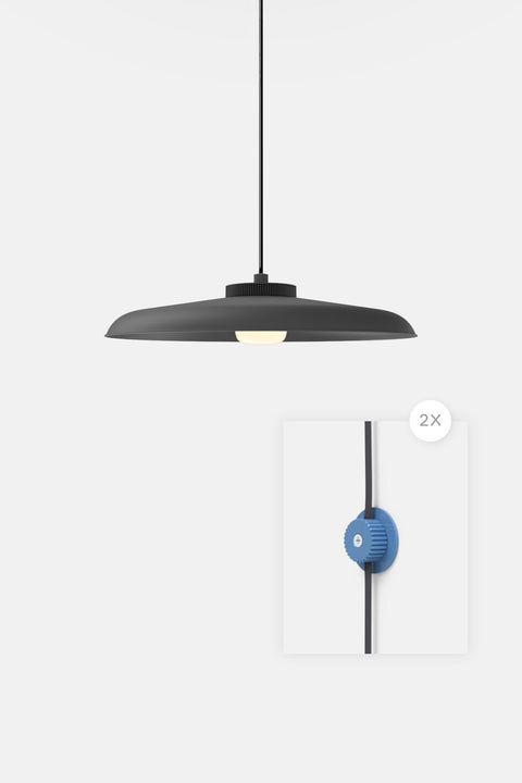 Hoist Pendant Plug-In - Small Glass Diffuser - Large Shade