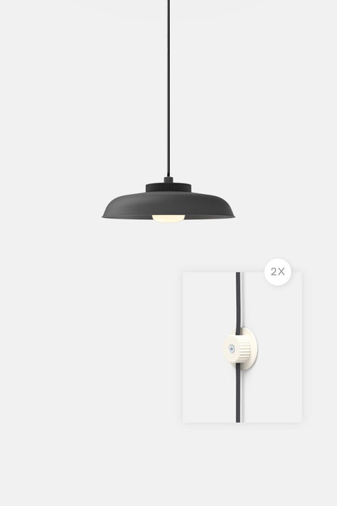 Hoist Pendant Plug-In - Small Glass Diffuser - Medium Shade