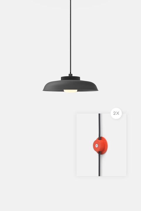 Hoist Pendant Plug-In - Small Glass Diffuser - Medium Shade