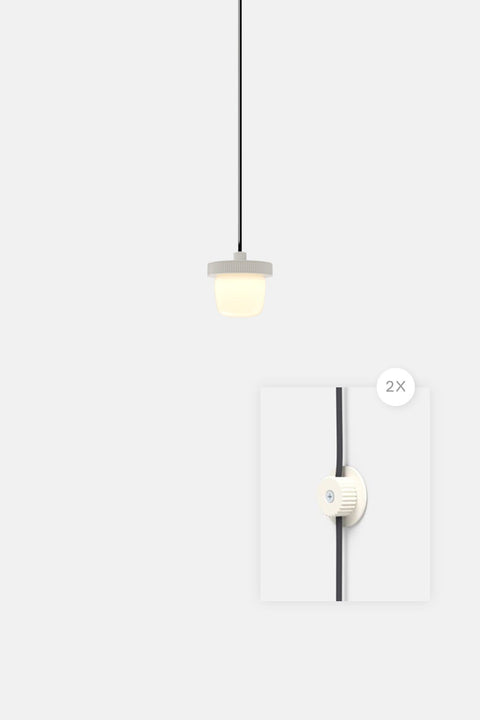 Hoist Pendant Plug-In - Small Glass Diffuser - No Shade