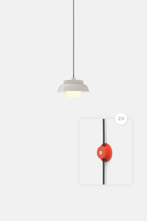 Hoist Pendant Plug-In - Small Glass Diffuser - Small Shade