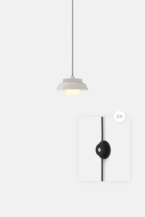 Hoist Pendant Plug-In - Small Glass Diffuser - Small Shade