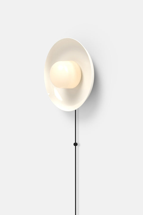 Hoist Sconce Corded - Large Glass Diffuser - Medium Shade