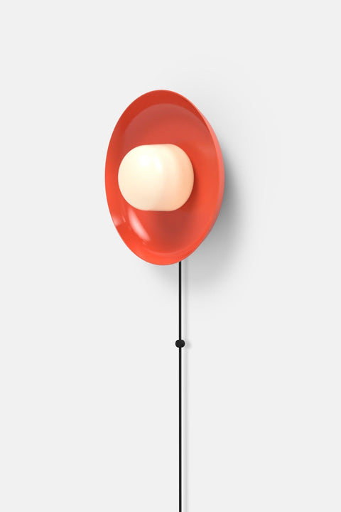 Hoist Sconce Corded - Large Glass Diffuser - Medium Shade