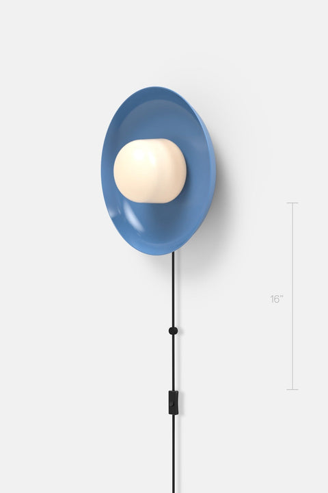 Hoist Sconce Corded - Large Glass Diffuser - Medium Shade