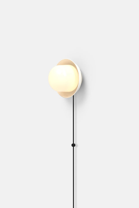 Hoist Sconce Corded - Large Glass Diffuser - Small Shade