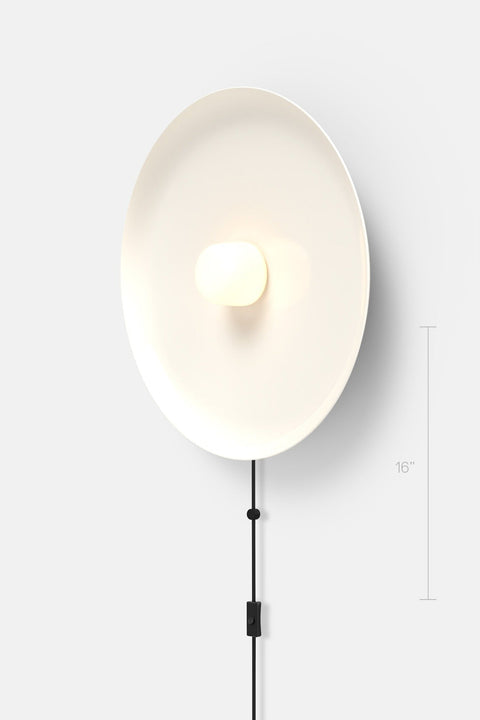 Hoist Sconce Corded - Small Glass Diffuser - Large Shade