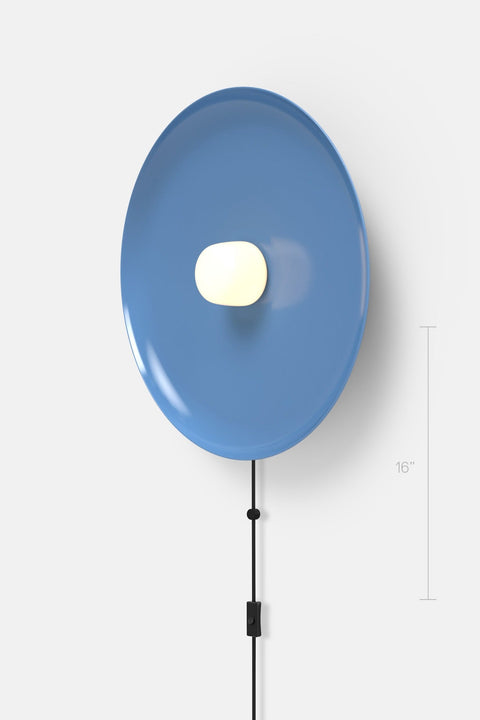 Hoist Sconce Corded - Small Glass Diffuser - Large Shade