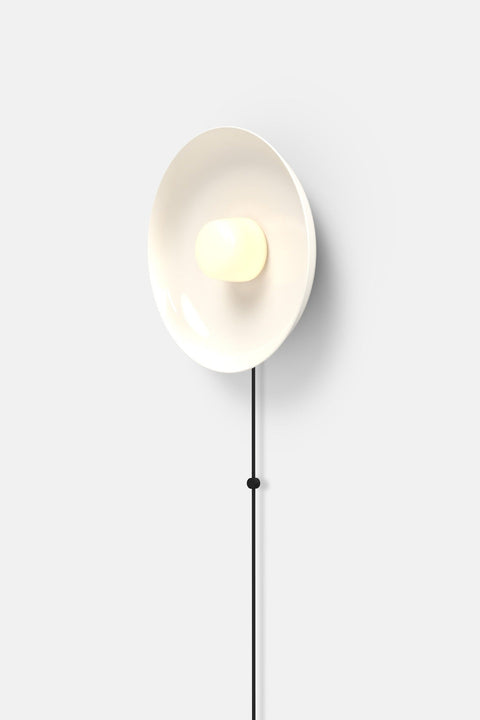 Hoist Sconce Corded - Small Glass Diffuser - Medium Shade