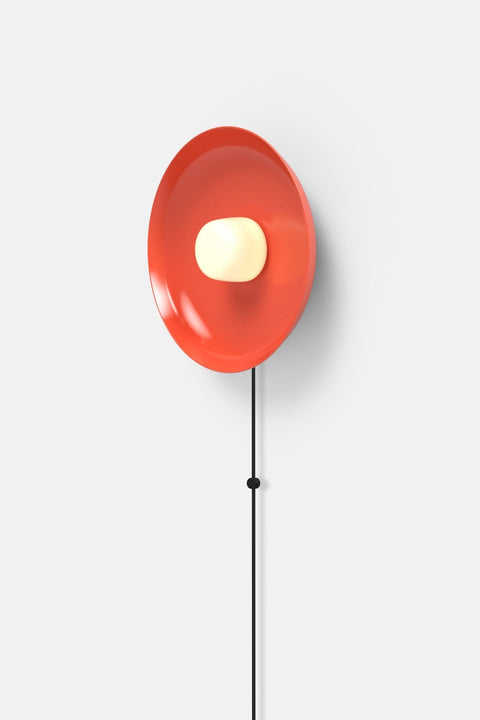 Hoist Sconce Corded - Small Glass Diffuser - Medium Shade